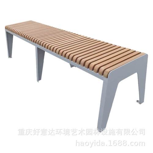 厂家定制户外公园椅子塑木长椅商场创意防腐木座椅小区庭院坐凳椅