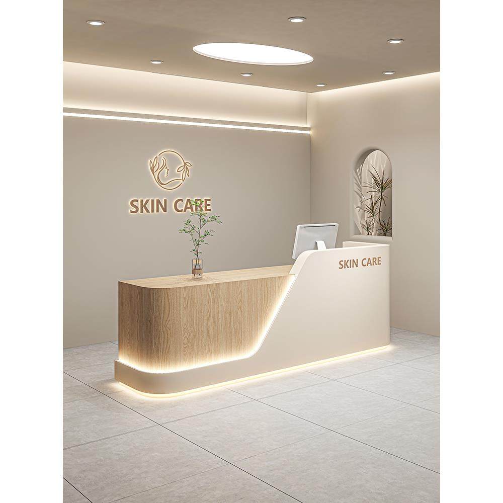 简约现代美容院收银台服装店烤漆吧台公司前台医美诊所接待台柜台,商业/办公家具,收银台,淘宝优惠券,粉丝福利购,淘宝优惠卷