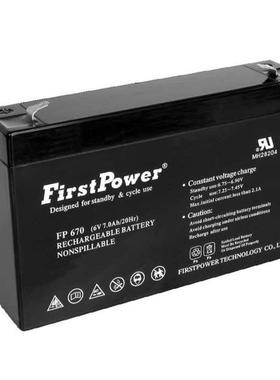 原厂一电Firstpower蓄电池（FP670)6v7AH 儿童电动车 玩具车电池