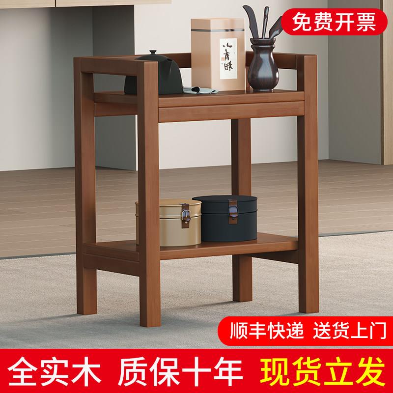实木茶水架麻将桌边小边几茶几边柜置物架棋牌室专用可移动茶水柜