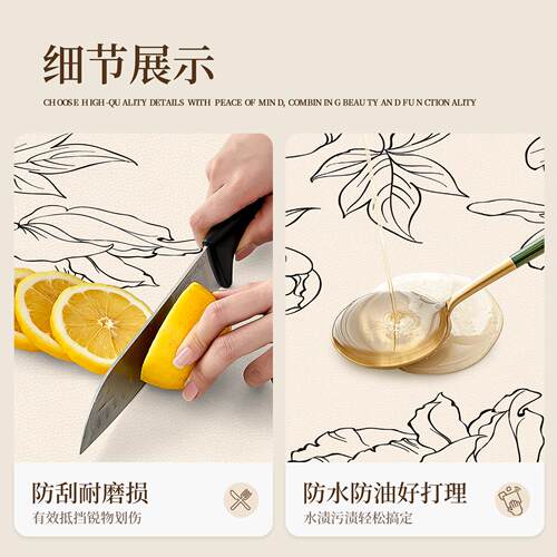 美复古餐玄边柜革桌式垫防水20250501防油免洗皮关柜垫电视柜台面