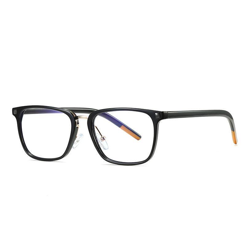 高档眼防蓝辐射光眼镜男潮流素颜方框平光护睛覆黑框变色古近视眼