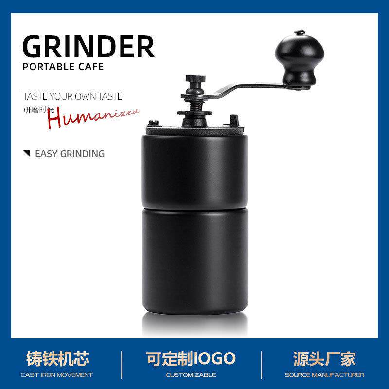 新品实木小钢炮手动磨豆机 铸铁机芯台湾造 可调节粗细手摇咖啡机