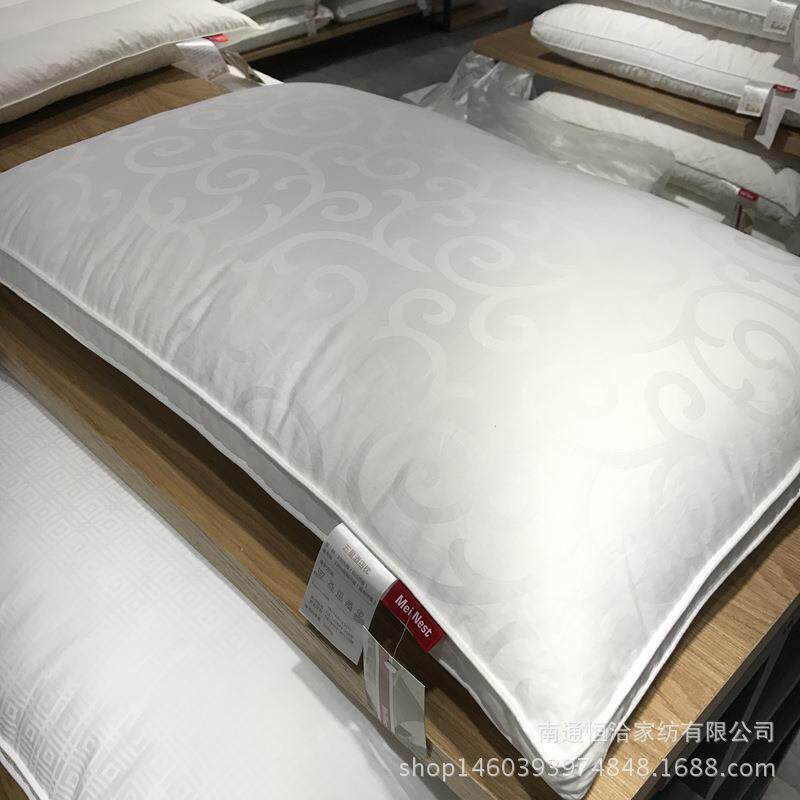 全棉贡缎五星级酒店枕 提花枕头立体超柔护颈枕舒适枕头芯