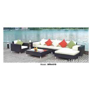 现代简约户外藤编客沙发厅花园咖啡厅别墅休闲室外沙发套组合