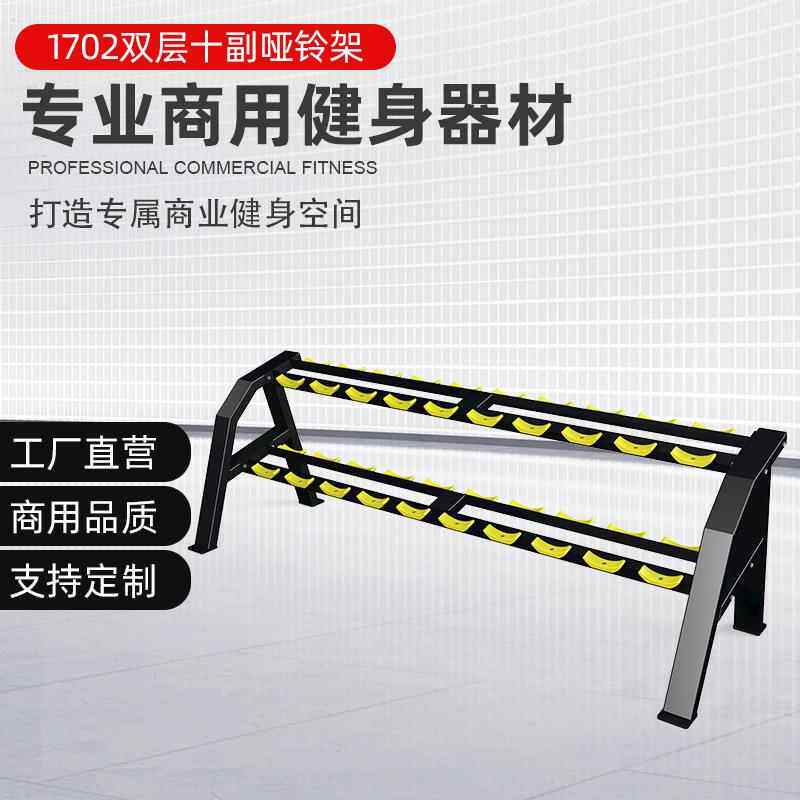 商用哑铃架二层十副哑铃架健身房用哑铃架子高承重私教工作室
