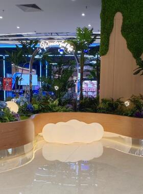 具发光道云朵景观商美RXR陈装饰活动休闲椅户外装饰场灯美化公园