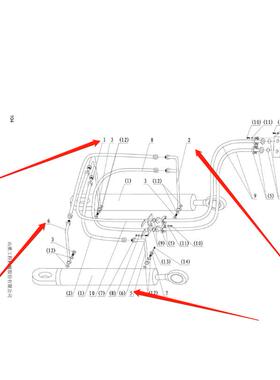 ZL50G2-05010装载机硬管 ZL50G2-05011油缸管