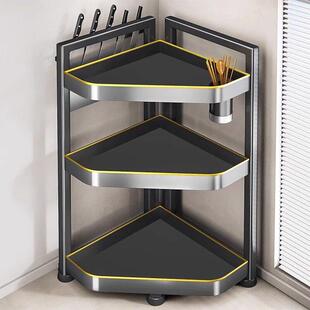 厨房多功能调料置物架台面墙角转角三角形调料品调味料收纳架子