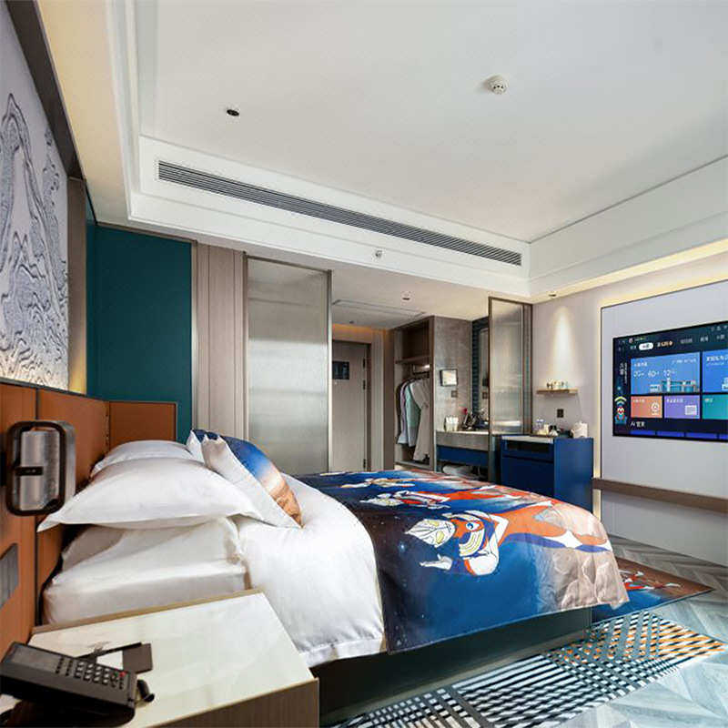 酒店卡通主题房儿童房家私客房宾馆木桌椅子床头柜软装可活动家具