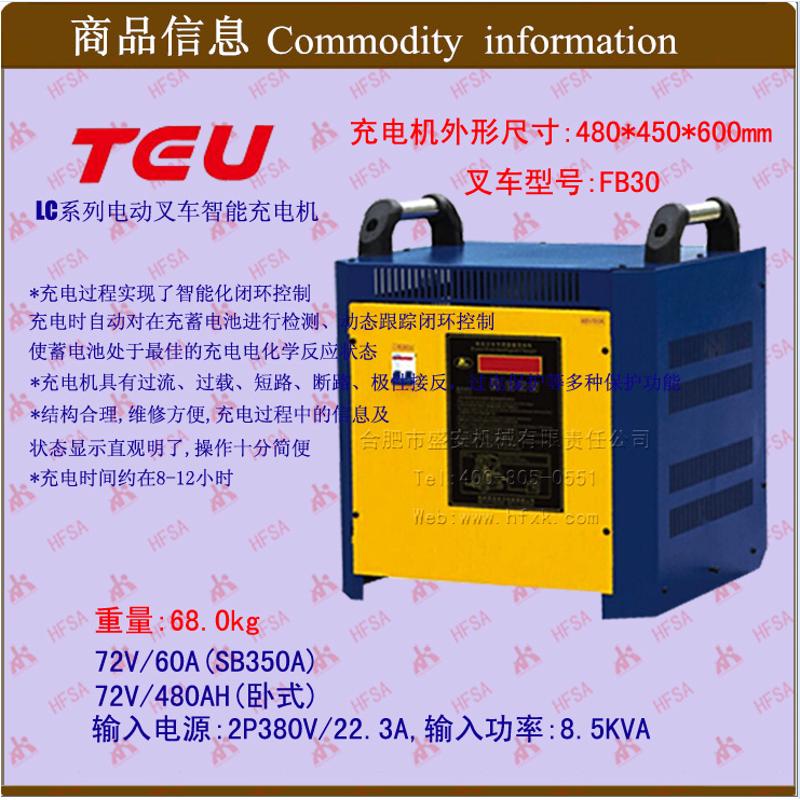 电叉车配件 高尔夫球车 电瓶充电器 充电机LC72V60A(72V480AH)
