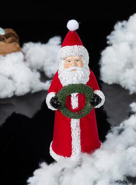 202人5新款圣诞装饰用品树脂诞老公仔桌LY093面件圣摆诞圣节摆饰