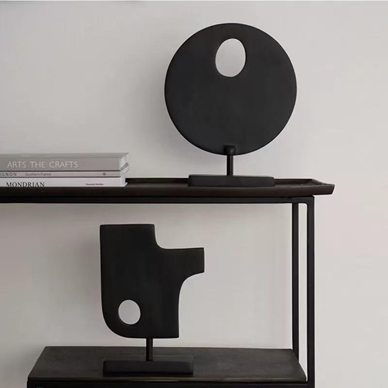 简约现代几何抽象摆件组合样板房售楼处客厅书房软装饰品展厅摆设