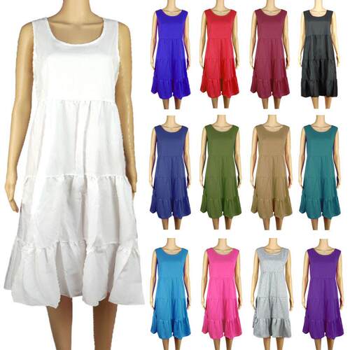 Cake skirt round neck sleeveless patchwork large swing