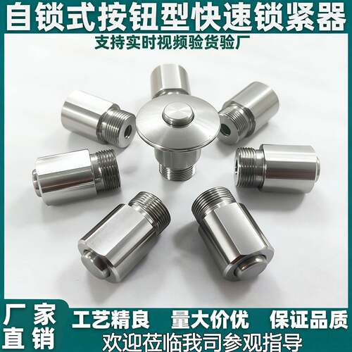 自锁式按钮型快速锁紧器QCOW/QCOWS 0616-10不锈钢夹持器BLL43/44