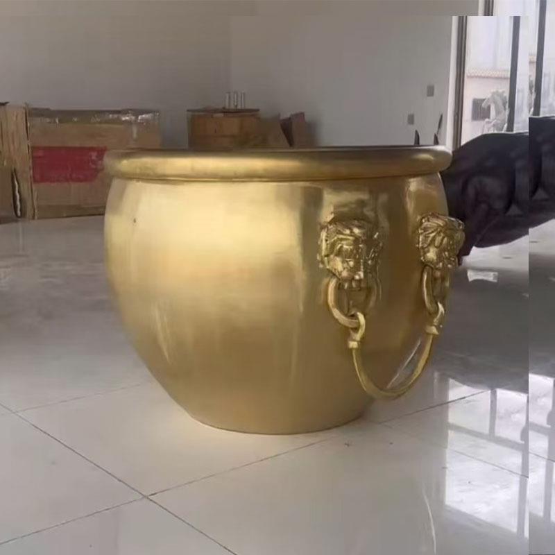 河北厂生产大铜缸故宫缸口径1米铜荷花缸铜水缸工艺品