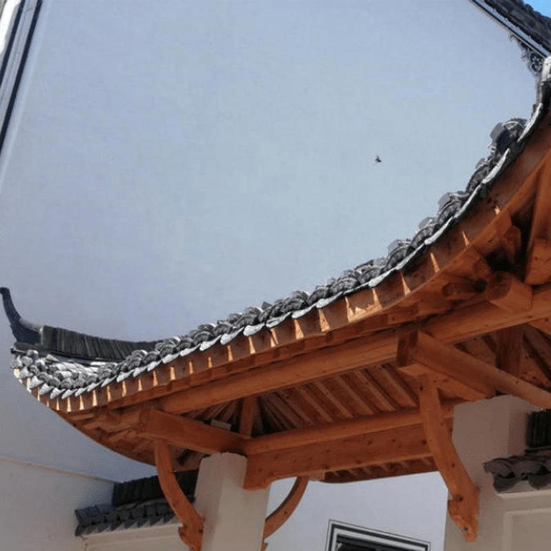 实木古建凉亭仿古屋檐长廊屋檐门头木雕斗拱飞檐门楼凉亭护栏厂家