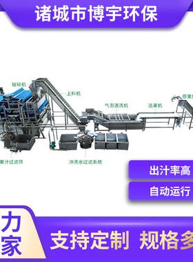 博宇草莓汁生产线 工厂水果汁加工设备 大型自动化水果榨汁机