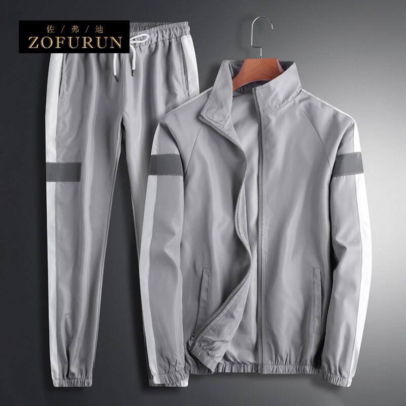 ZofuRun轻奢男士休闲运动套装春秋新款卫衣时尚两件套跑步运动服