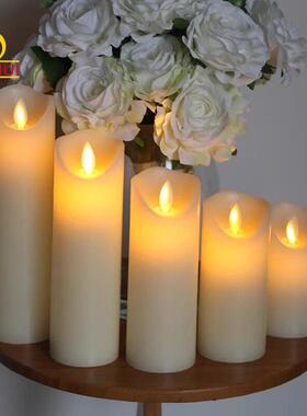 fake candle warm white romantic hand lamp smoke-free swing