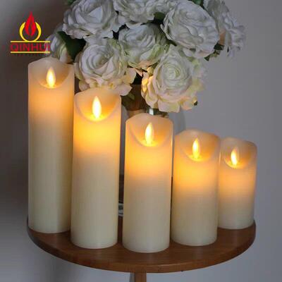 fake candle warm white romantic hand lamp smoke-free swing