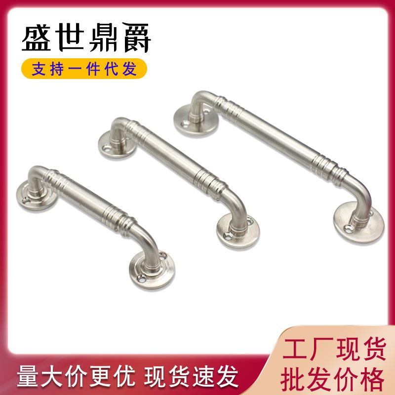 不锈钢实心拉手圆柱型防火门橱柜门木门铁门加厚拉手抽屉U型把手