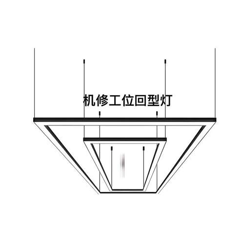 工位灯无缝汽车美容店洗车灯led机修汽修展厅吊灯洗车房三防灯