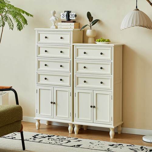 美式覆古实木斗柜家用卧室多层抽屉式收纳柜小型简约五斗柜