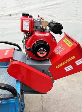 三轮车载粉式 树枝秸秆碎机三汽油机养动力电动轮殖铡ODX草机分树