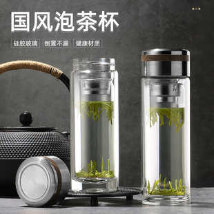 玻璃杯隔热 水晶定玻璃双层制杯加厚杯子泡茶商务礼品高档男士