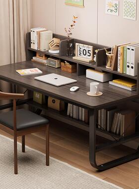 抽电脑桌台式家用卧室书桌书架一带屉学生体写字桌学习公XAL桌办