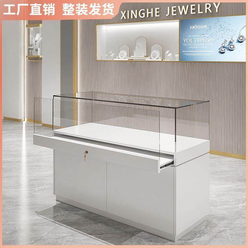 商场玻璃柜展示柜珠宝首饰柜台样品展览陈列柜博物馆文物展台