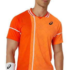Asics亚瑟士MATCH ACTIBREEZE SS 橙色澳网德米纳尔同款网球T恤男
