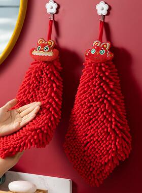 National Trend Dragon Year Hand Towel, Hanging Style, Absorb