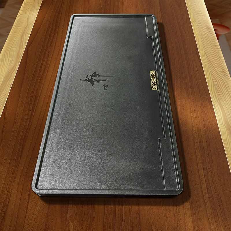 1v人造乌金石茶盘办公家用嵌入式排水一体茶具现代简约功夫茶桌