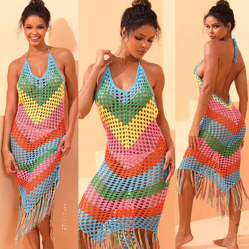 Handmade crochet beach wedding dress swimsuit bikini cover