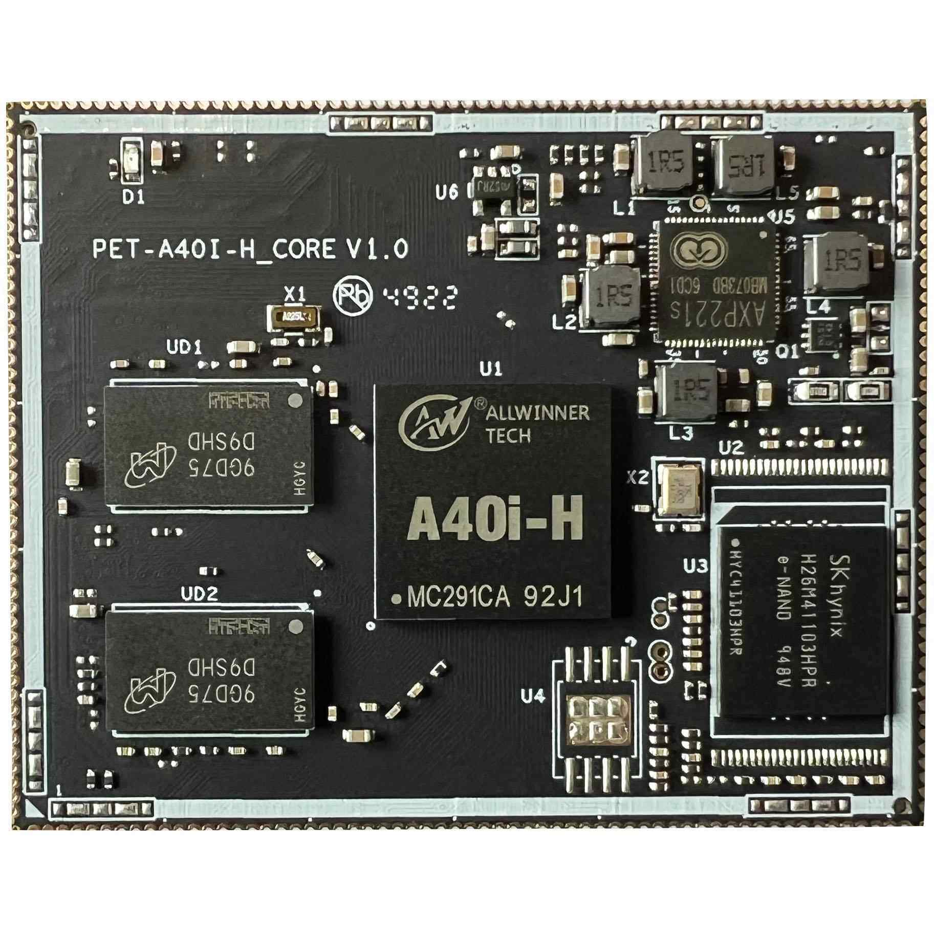 全志A40i核心板1G内存工业级安卓Linux嵌入式ARM开 发板双乙太网