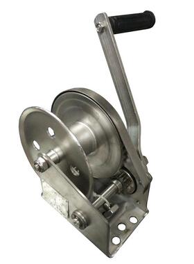 304不锈钢自锁手摇绞盘双向织带卷扬机钢丝绳手动绞车常州柯劳克