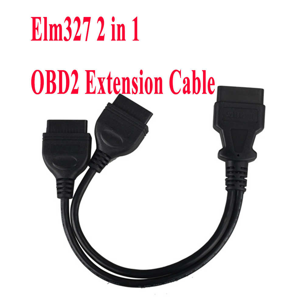 一分extension延长 1obd2 obd2二 elm327  in2连接线 公母  cable
