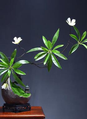 摆仿真绿植假花禅意仿植假盆栽绿植物盆MH00254景客厅玄生关办公