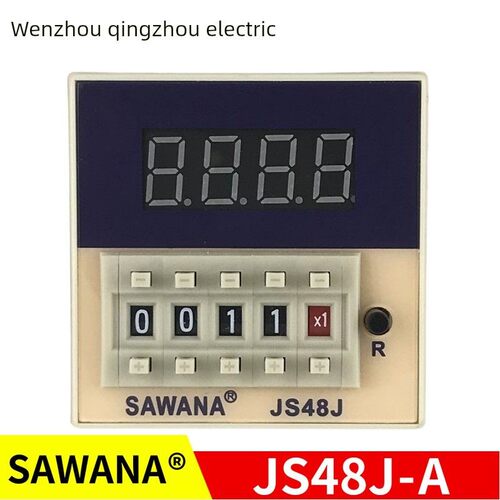 SAWANA电子计数器JS48J-A(DH48J-A)时间继电器DC12v24vAC220v