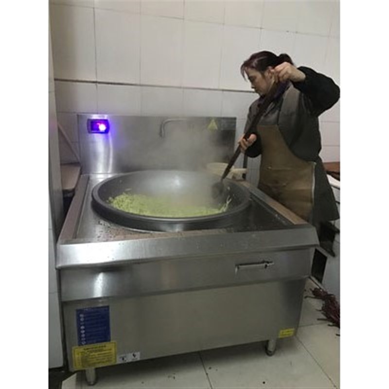 单头灶工电磁大一体用新款学校食堂电磁380v大型锅灶炉商用炒锅电