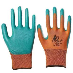 星宇手套红宇N539劳保防护工地丁晴橡胶手套防滑耐磨耐用薄款