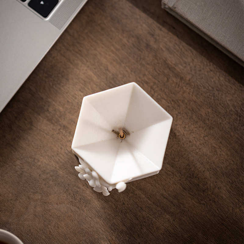 创意香炉手工捏花香插家用室内茶桌白瓷香座新中式立式香炉小摆件,特色手工艺,其他特色工艺品,淘宝优惠券,粉丝福利购,淘宝优惠卷