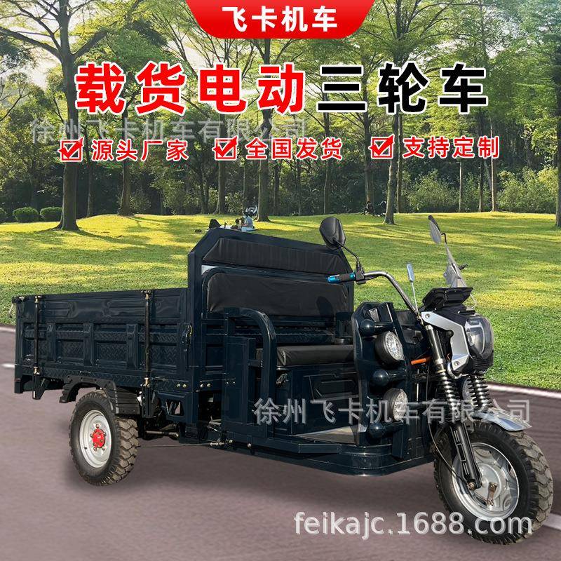 电动三轮车厂家供应家用拉货拉人载重拉客工程翻斗出口三蹦子EEC