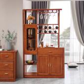 客物间厅柜式 厅厅新中实木间柜现代简约餐厅酒柜储玄关多功能隔断