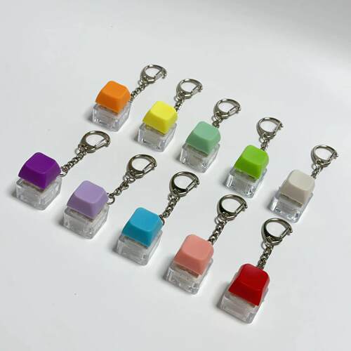 LED Keyboard Key Chain Toy Sss Relief DIY Button Finger Keyb