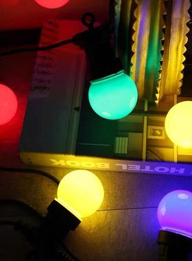 LE太阳能诞G5D0球泡灯串户外婚露营庭院灯串花园圣节礼LFO灯泡装