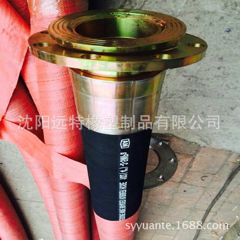 大口径橡胶软管钢丝编织3寸4寸6寸8寸矿用排水管法兰高压胶管钢编