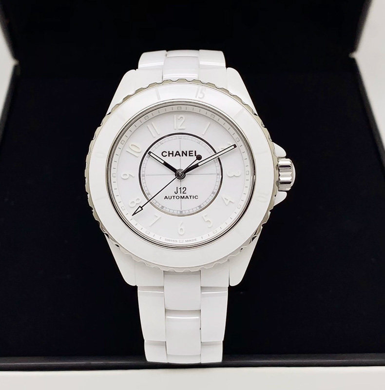 限定款98新香奈儿J12系列H6186白色刻度自动机械女表精密白陶瓷